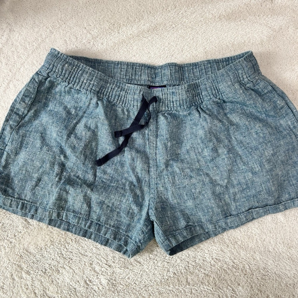 Patagonia Women's Island Hemp Shorts Size S Baggies Blue 2.5" Inseam Worn Once